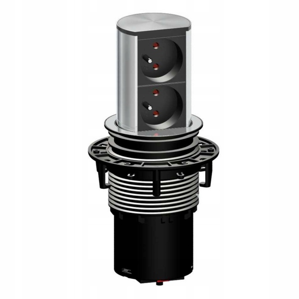 Gamet, Zásuvka pro pracovní desku Bachmann Elevator BHM928007, 2 zásuvky, stříbrná