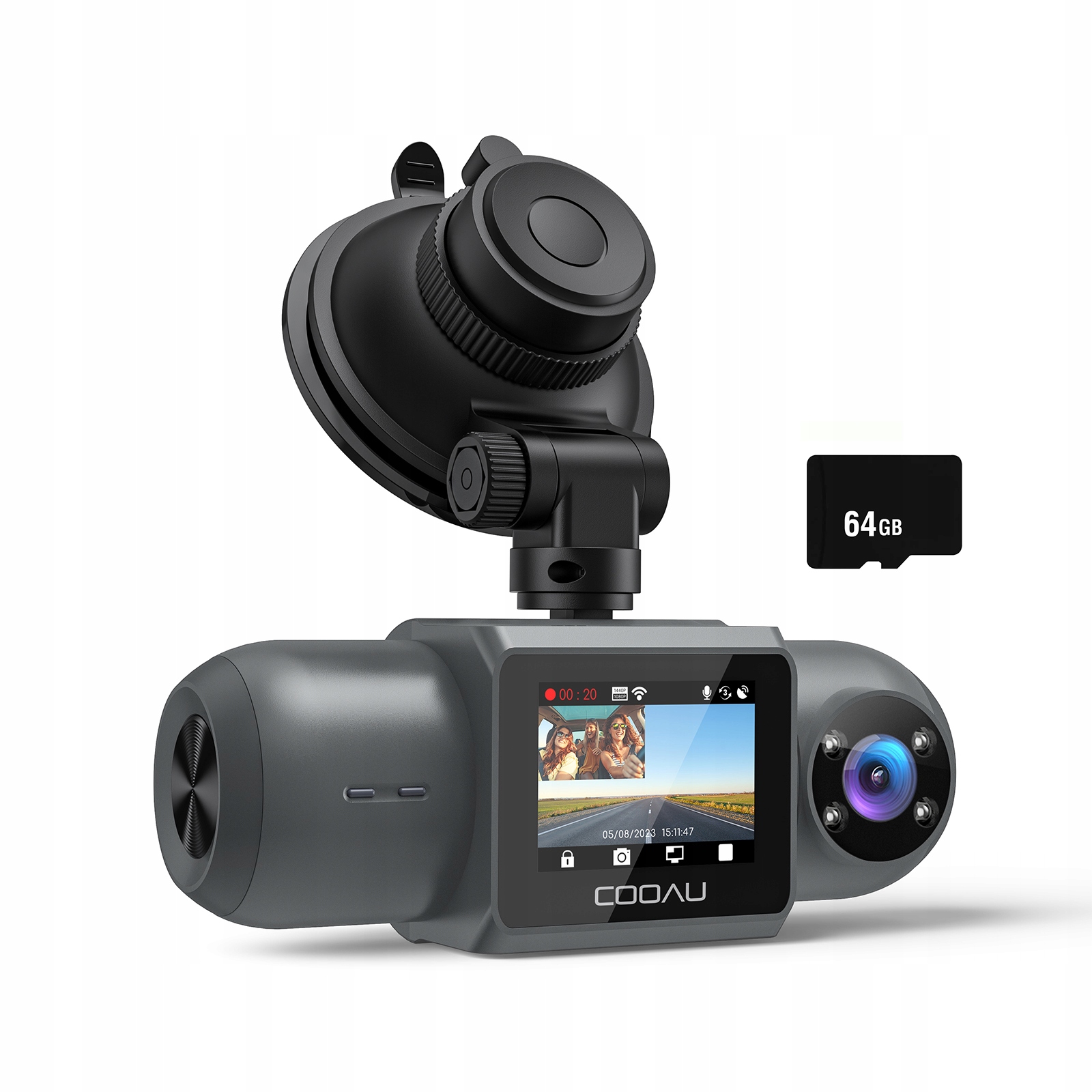 Videorekordér automobilová D30 Dual Přední Vnitřní Wifi 4K Gps App