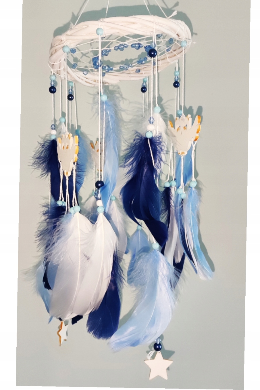 

Łapacz Snów Indonezja Pióra Dreamcatcher Granat