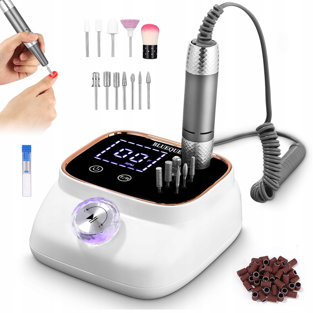 Elektrická Bruska Na Nehty 50W 11 Vyměnitelných Nástavců