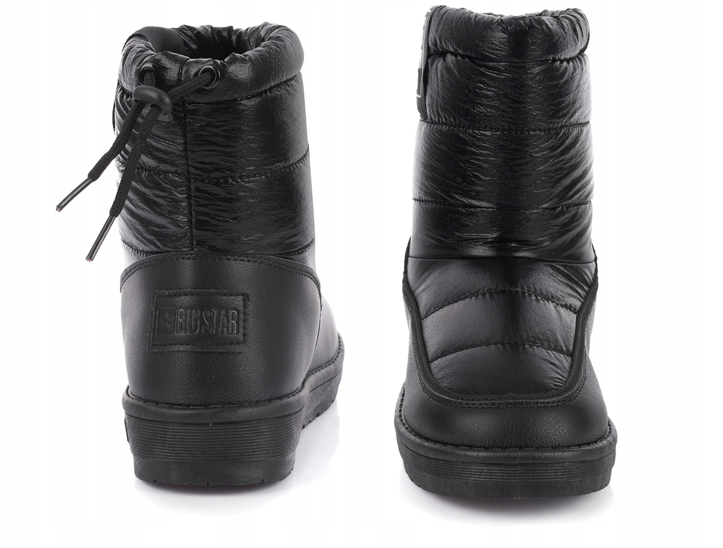 BIG STAR BUTY BOTKI ŚNIEGOWCE OCIEPLANE FUTERKIEM DAMSKIE CZARNE r. 38 Rozmiar 38