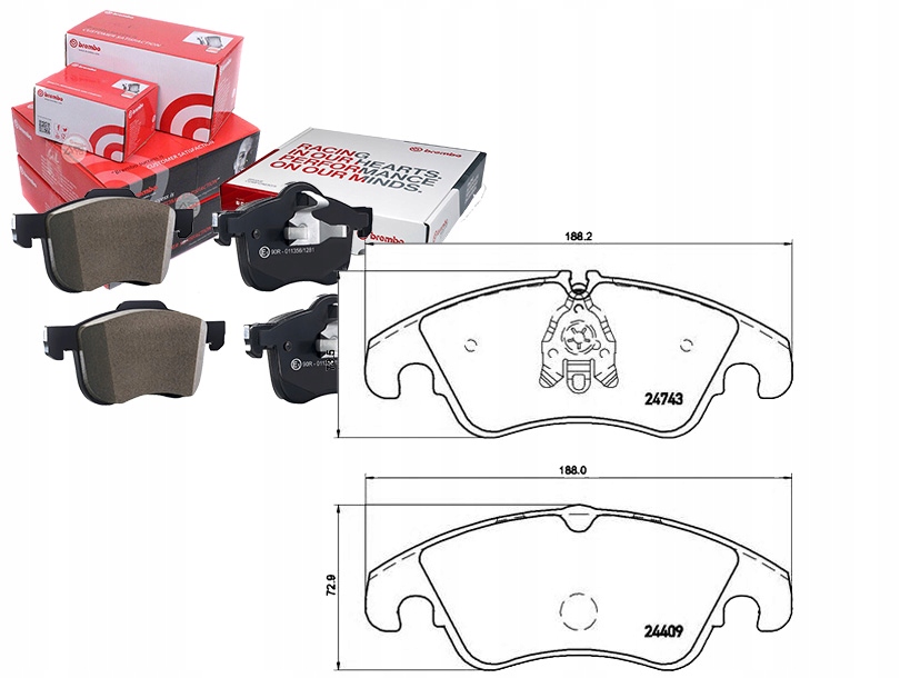 Sada Brzdových Destiček Brembo 8K0698151H 8K06