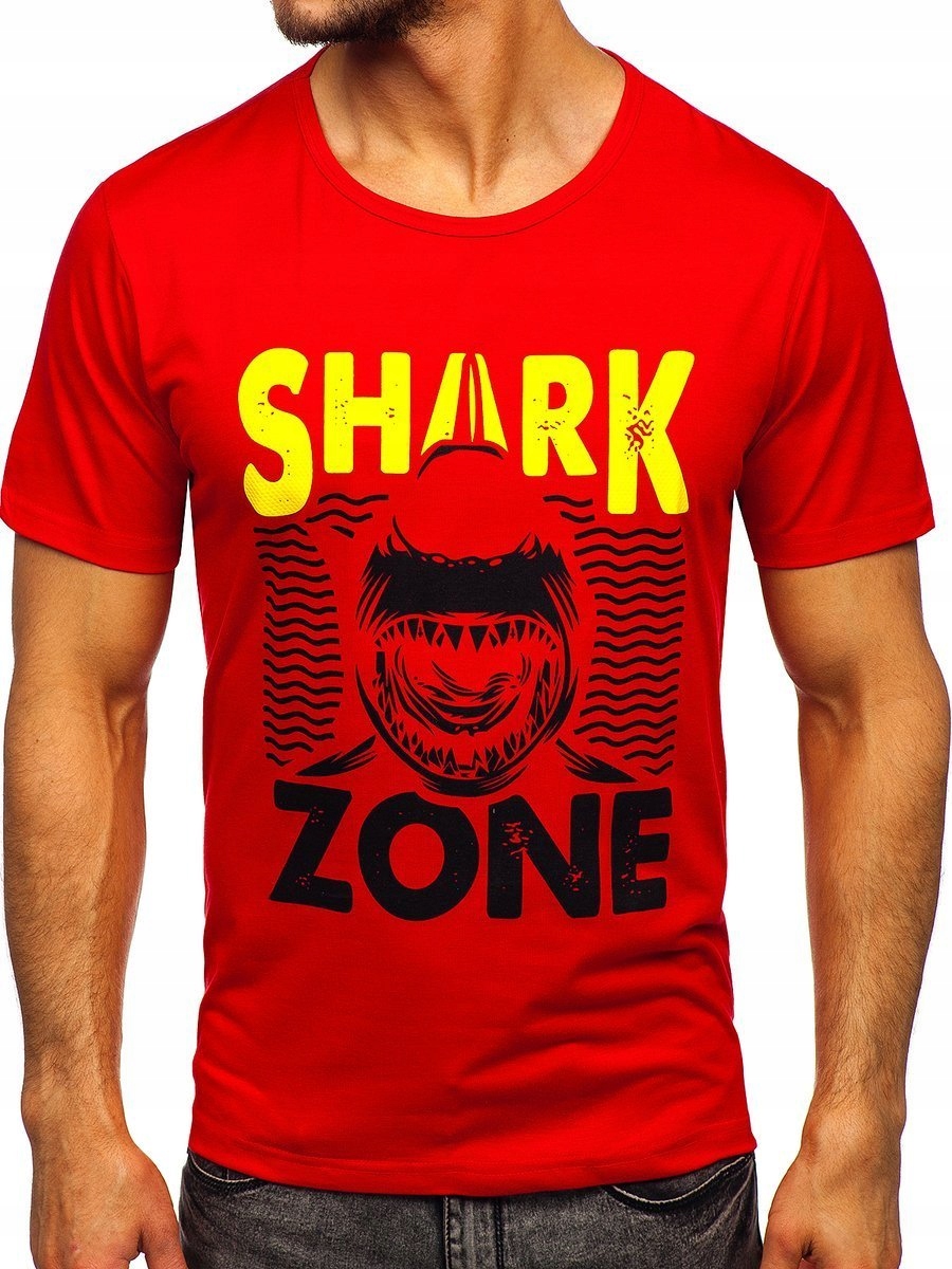 

T-shirt Męski Koszulka Czerwona KS2652 Denley_l
