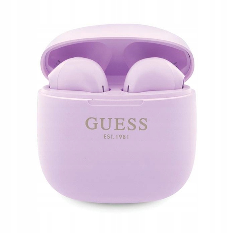 Guess True Wireless Script Logo BT5.3 Tws sluchátka pouzdro (fiolové)