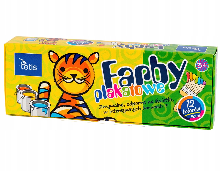 

Farby plakatowe Tetis 12 szt. x 20 ml