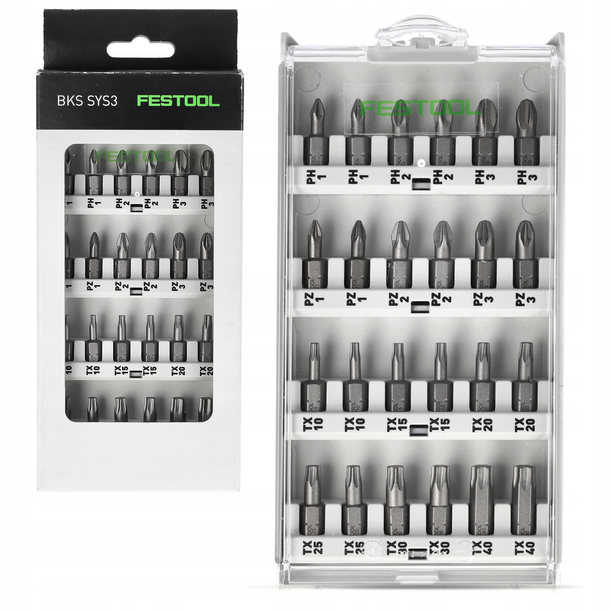 Bity Festool Sada Bitů 25 mm Univerzální Bks SYS3 PZ2 PH3 TX30 24ks