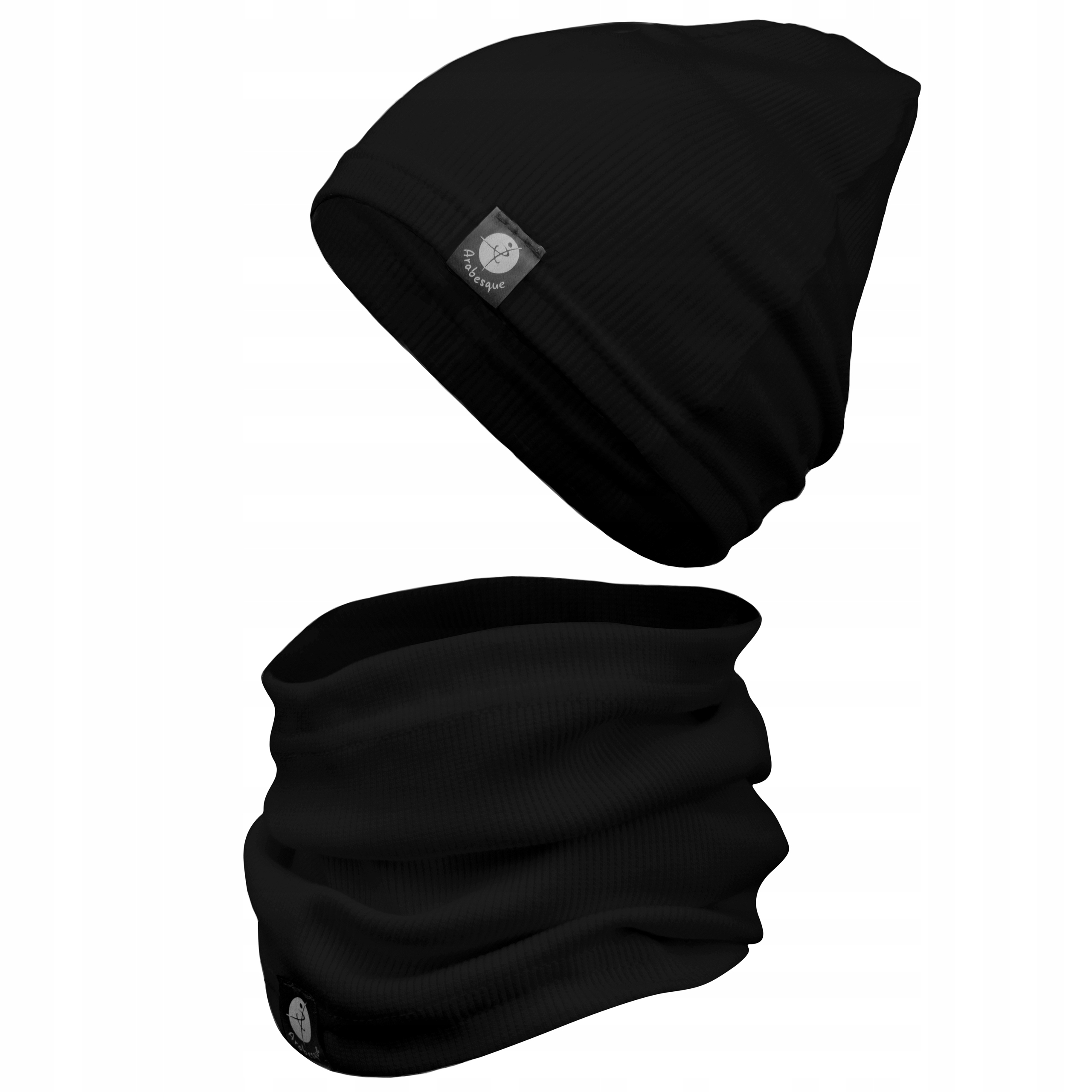 

Komplet czapka i tuba wiosna 52-58 cm czarna 6 lat
