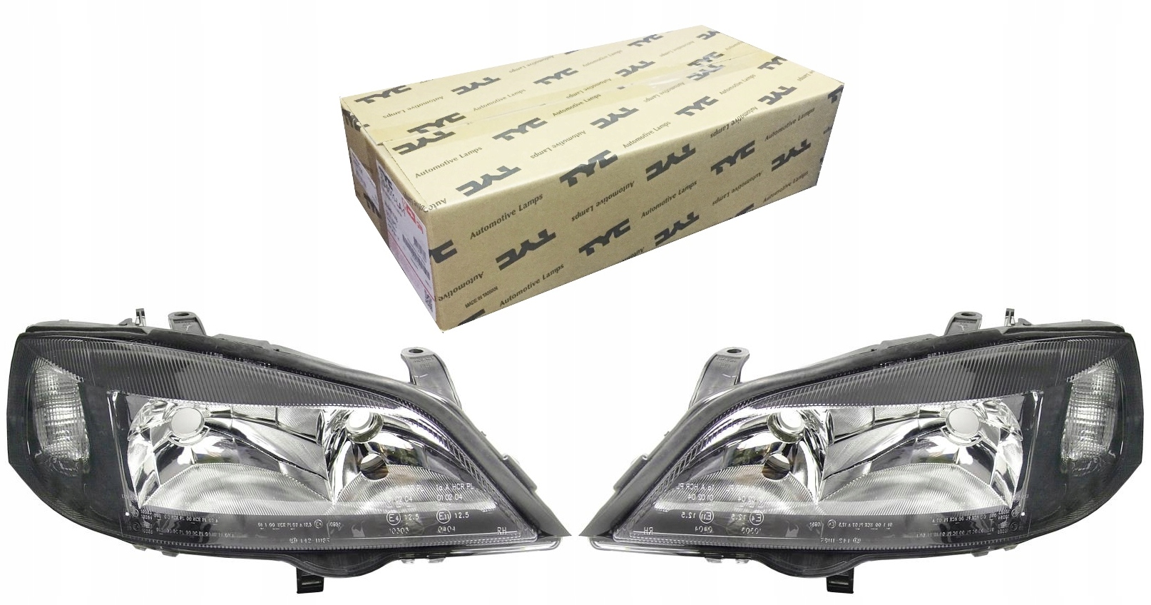 LAMPA REFLEKTOR OPEL ASTRA II G CZARNY TYC