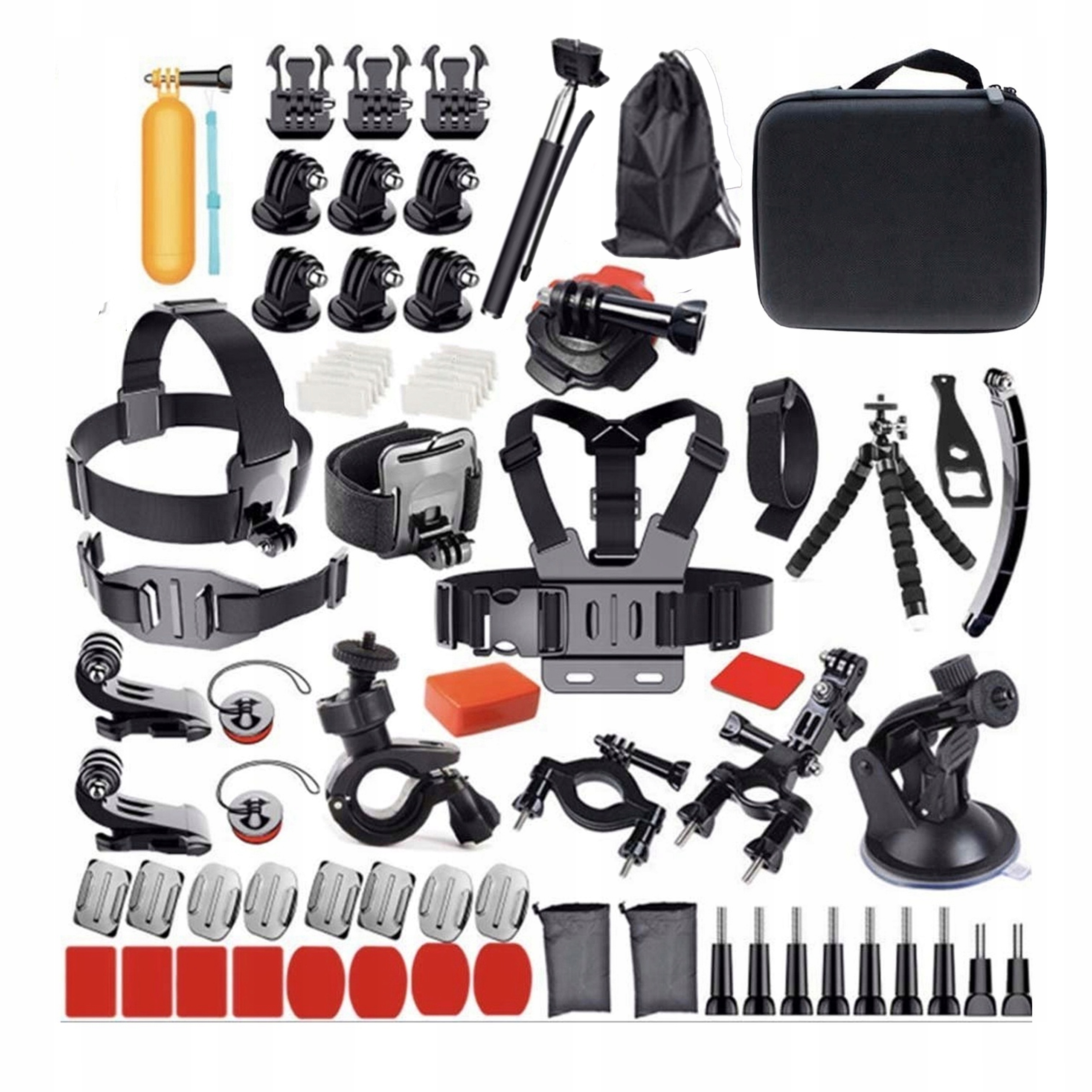 Zestaw uchwytów i mocowań G&S 50 elementów do kamer GoPro DJI SJCAM