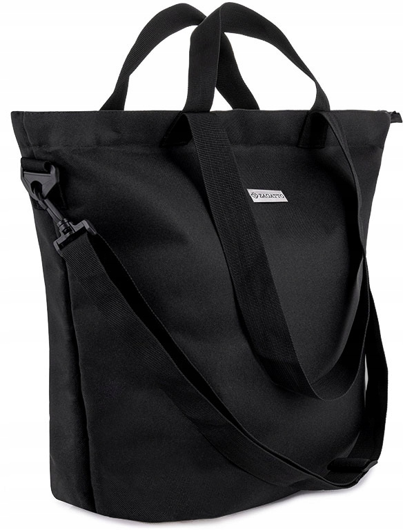 ZAGATTO Shopperka torebka damska duża torba czarna pojemna torebka shopper Marka Zagatto