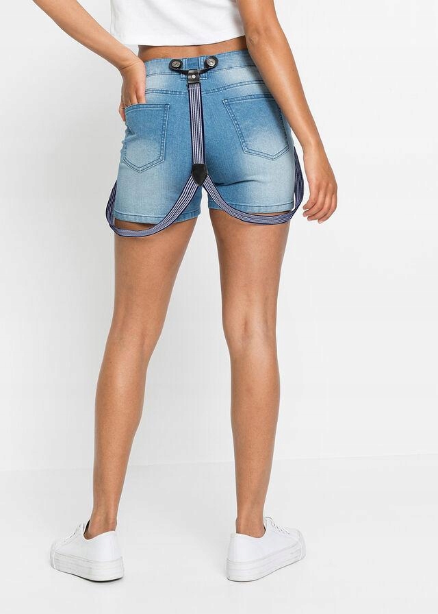 1I4G07 BONPRIX SZORTY DŻINSOWE SZELKI 40 Rozmiar 40