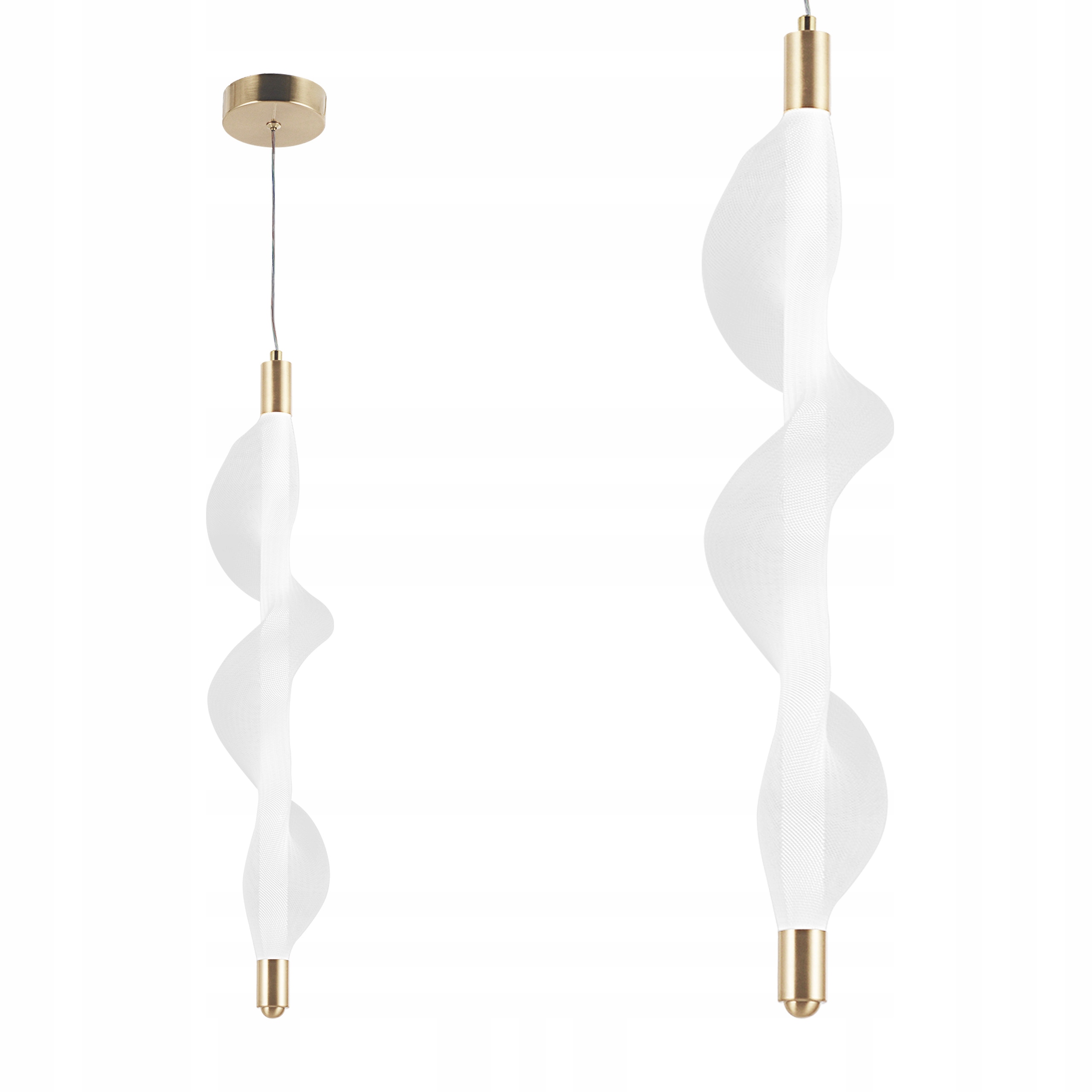 Závěsné Stropní Svítidlo Led Bílá Zlatá, Jedna Spirála Do Ložnice