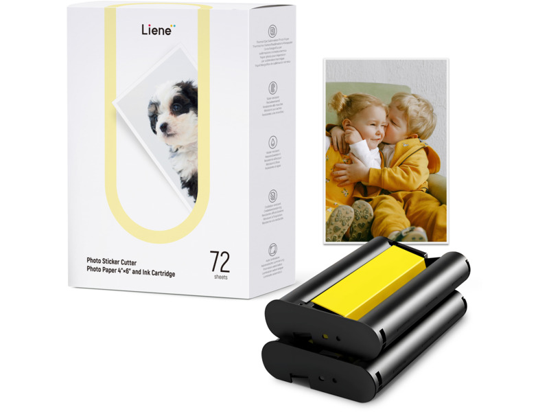 Papier fotograficzny Liene PixCut S1 4x6" 72 arkuszy 2 wkłady