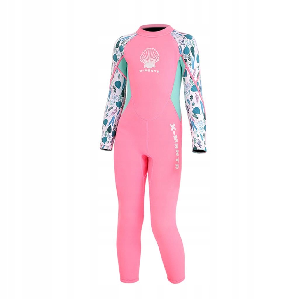 Detský neoprénový oblek Dievčenský 2,5 mm neoprénový oblek Detský oblek na potápanie Ružový M