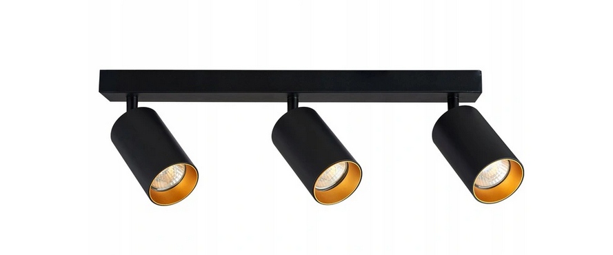 Led nástěnné svítidlo Spot Eris 3 pohyblivé černo-zlaté