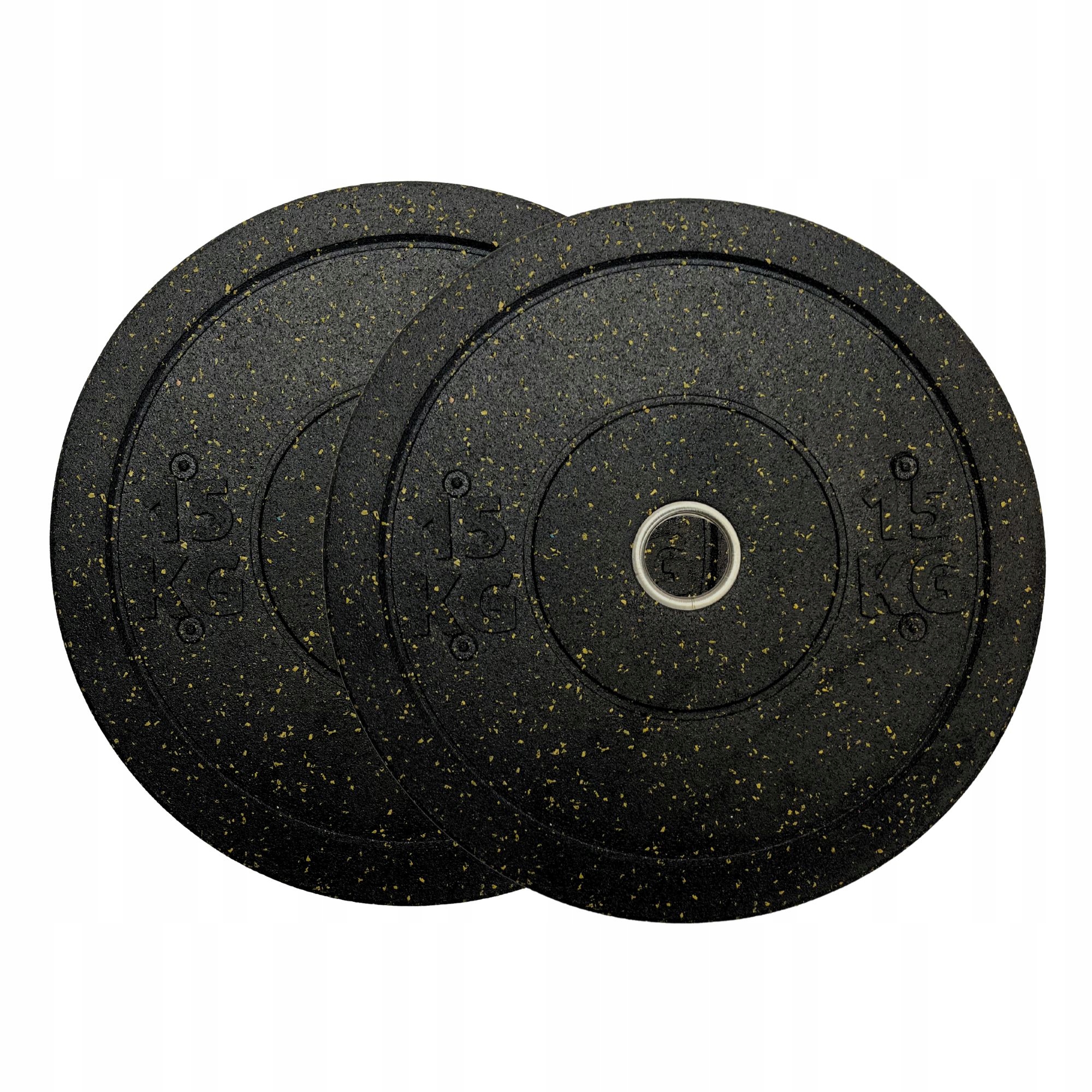 Zestaw Obciążeń gumowych 2x 15kg talerze Bumper Mozaika 30kg II Gatunek