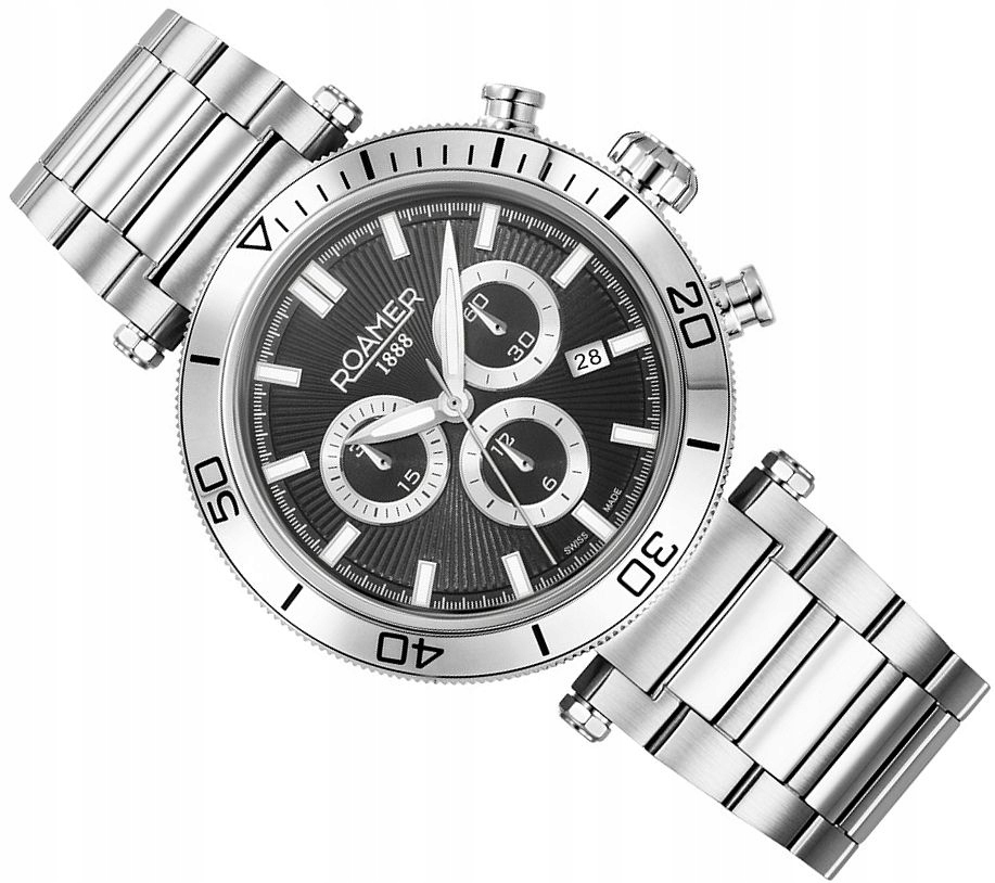 Švýcarské Pánské Hodinky Roamer 994837 41 85 20 Toscana Chrono Data Safír