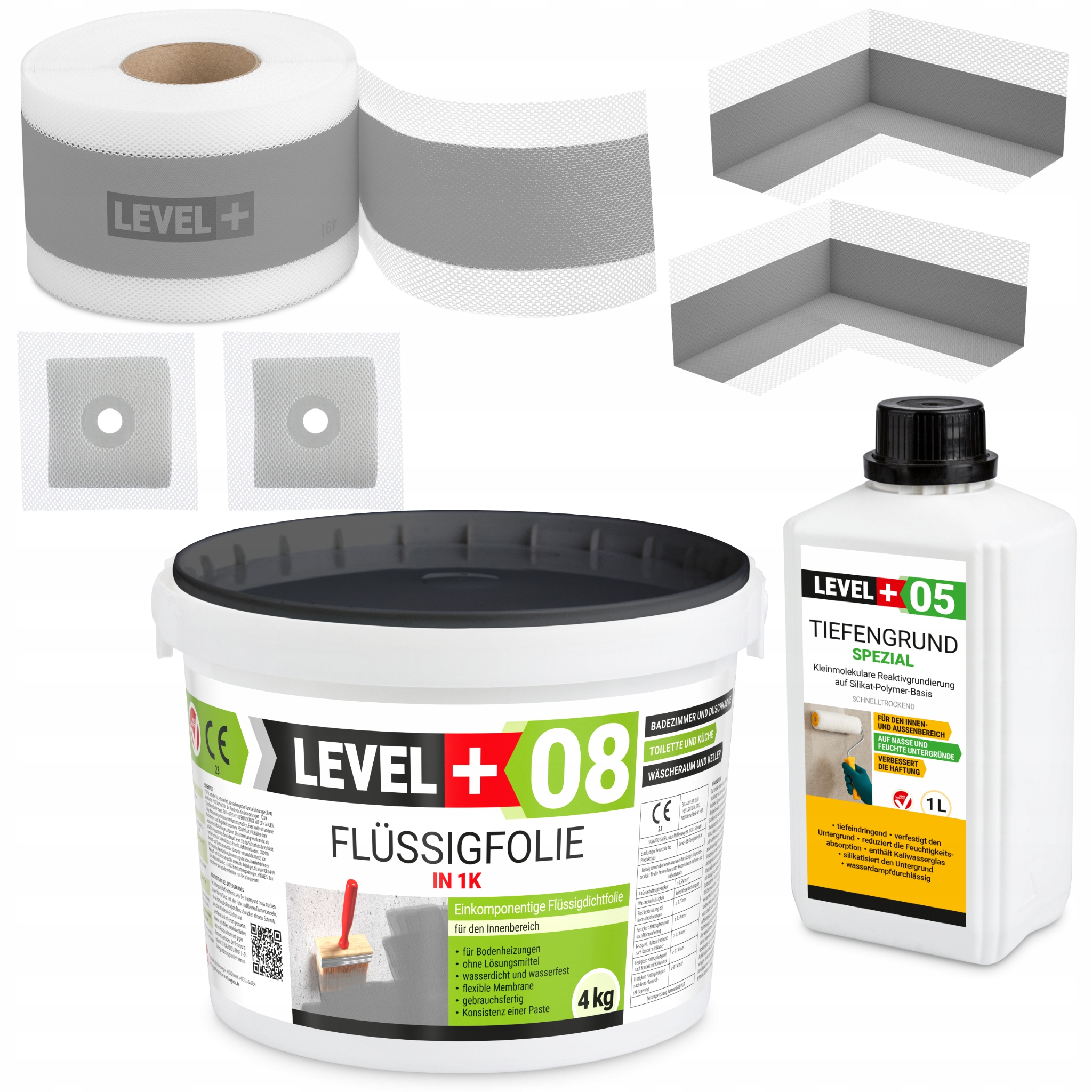 Hydroizolace Sada Fólie 4Kg Grunt 1L Páska 5 m