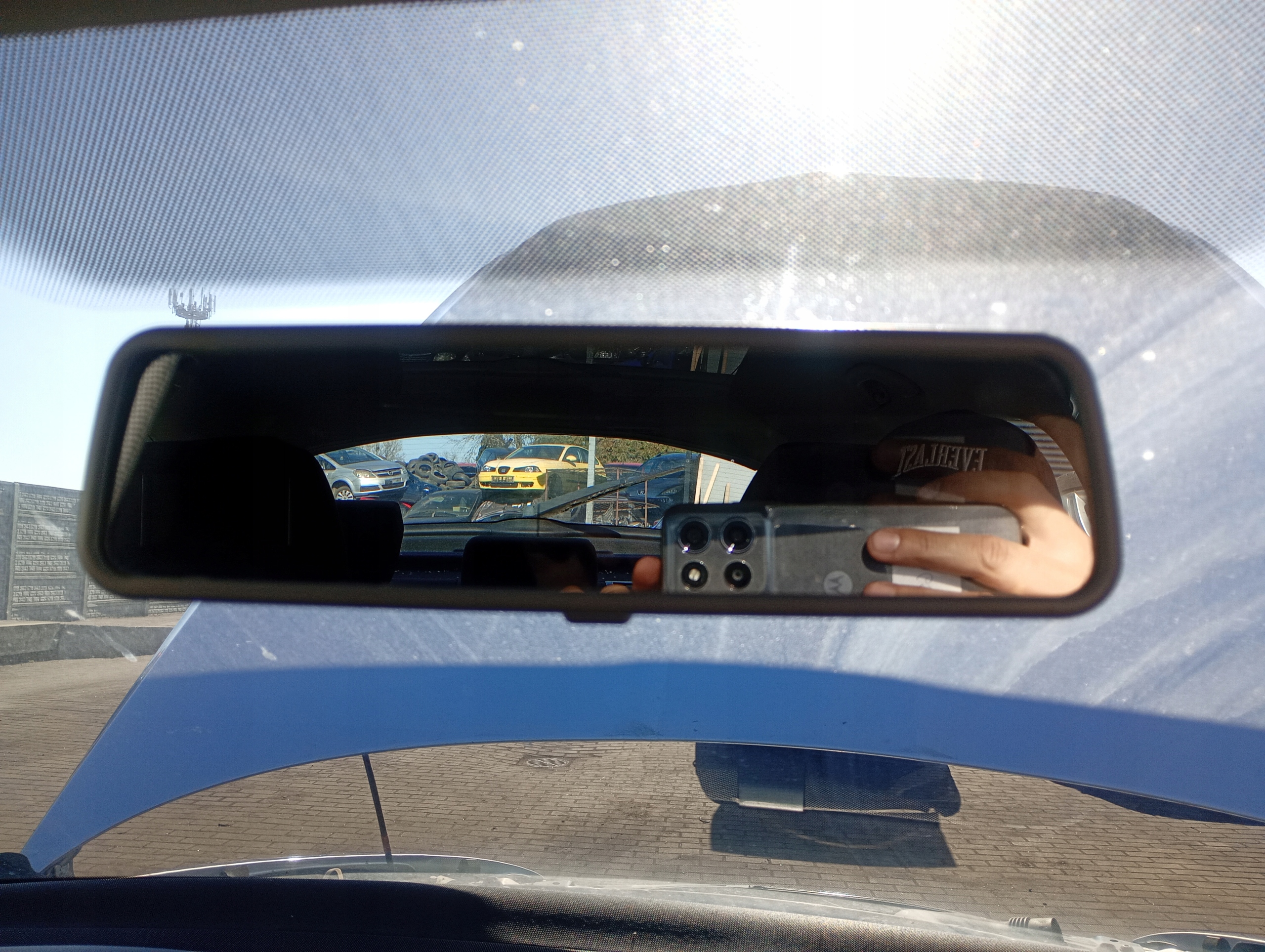 Skoda Octavia II 2 04-10 rear-view mirror inner SRODKOWE