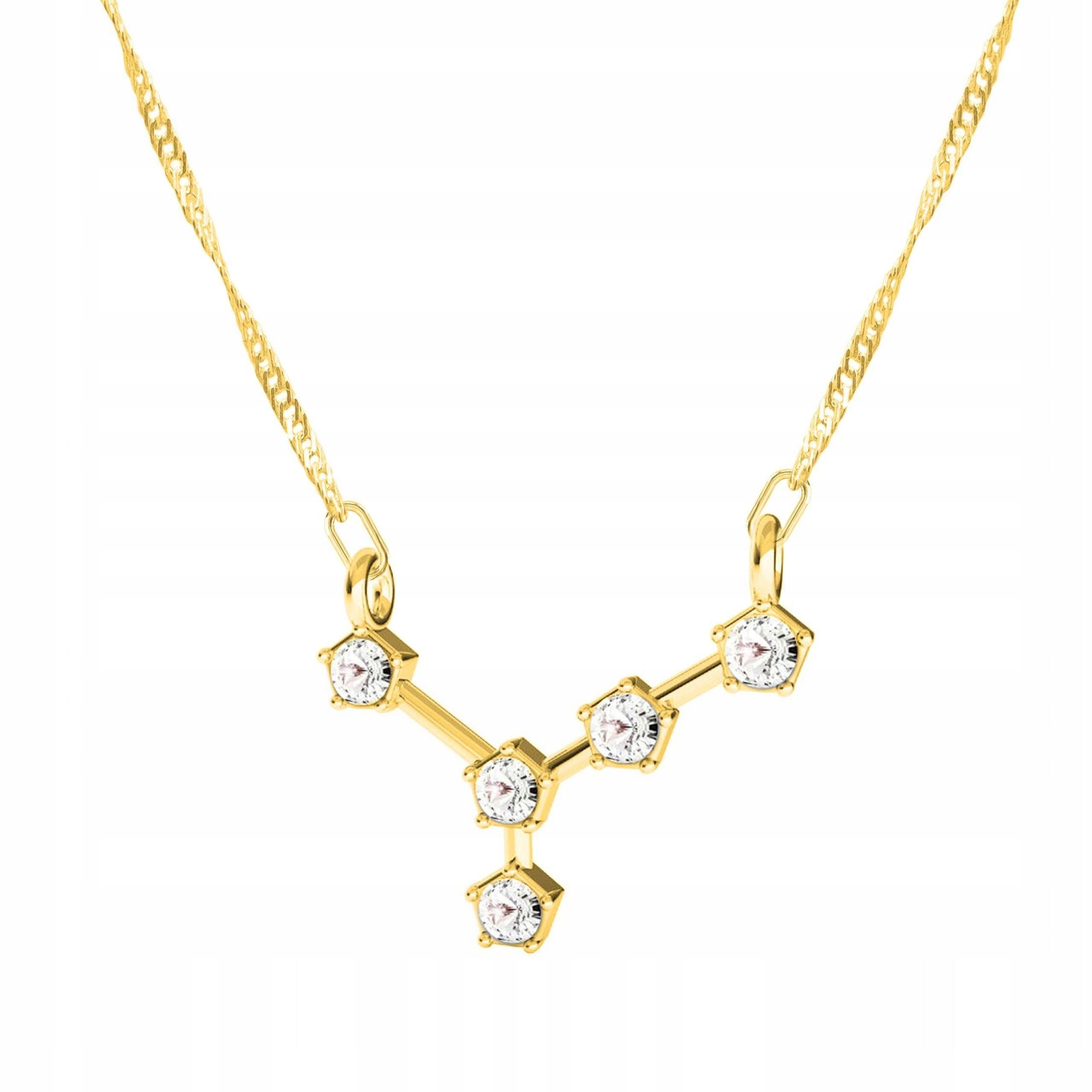 Zlatý náhrdelník Znamení zvěrokruhu s rakem Rak Cancer pro raka Stříbro 925