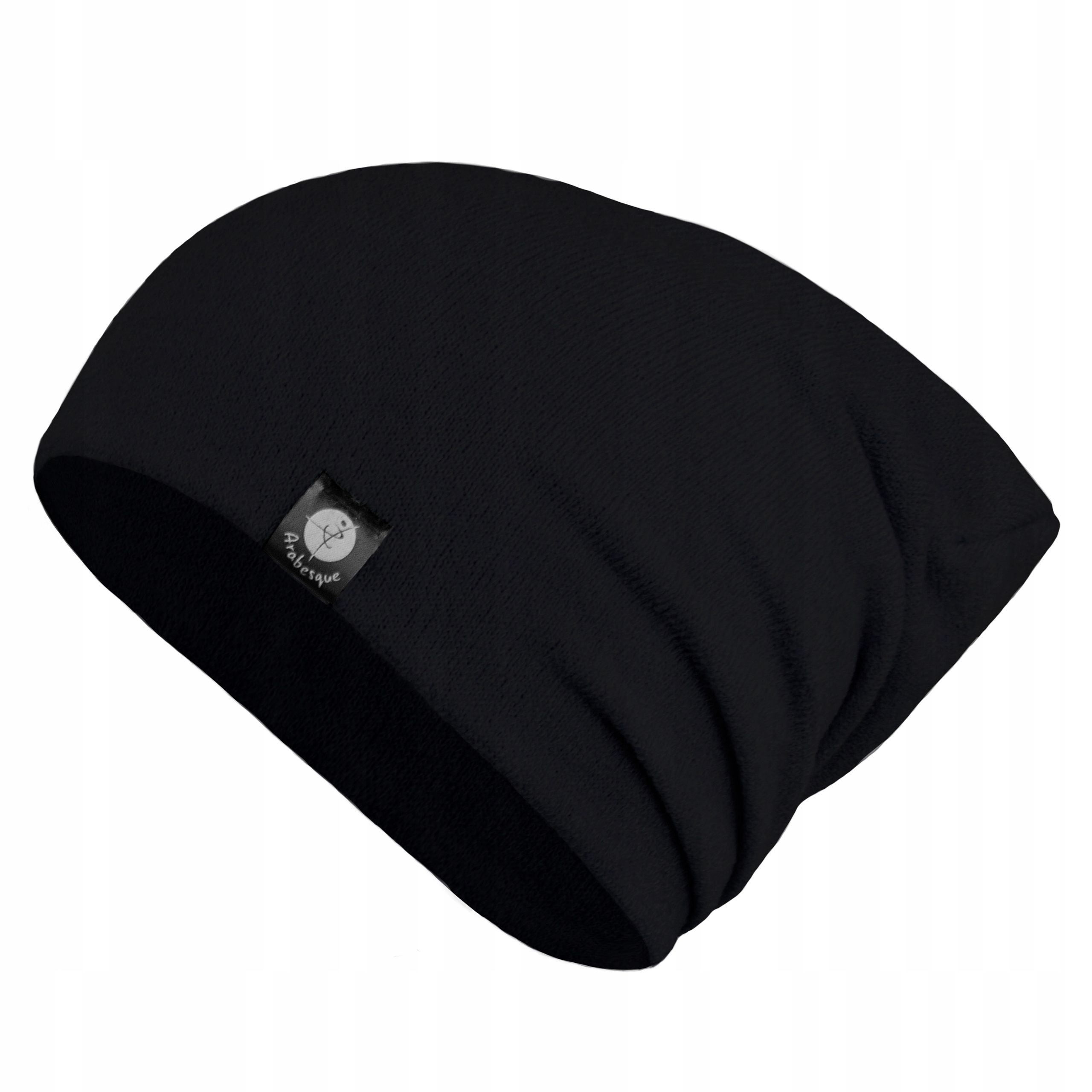 

Damska czapka beanie na zimę z polski czarna r. M