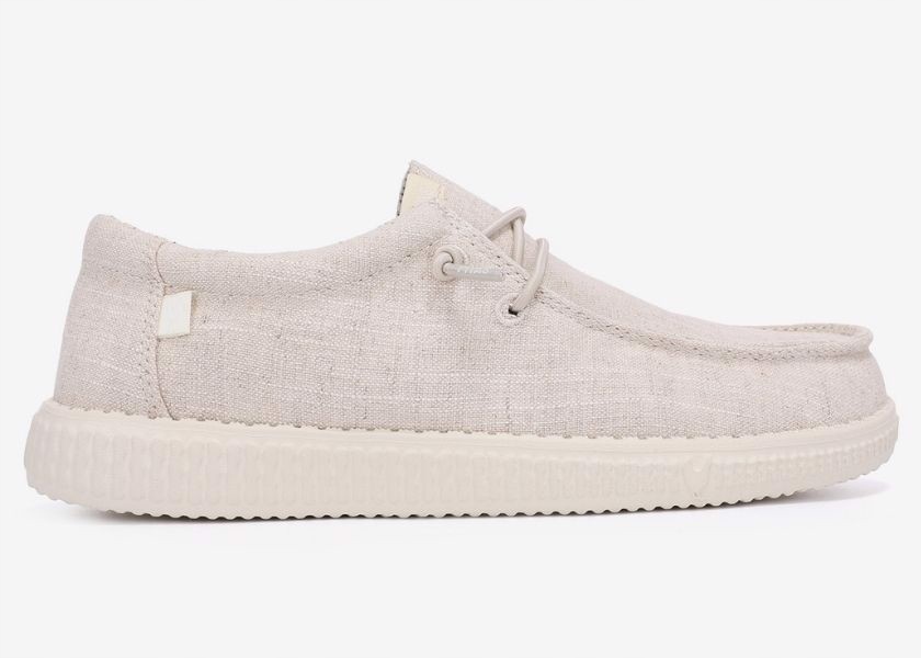 Walk In Pitas Polobotky Wallabi WP150 Linen Crudo 40 Lněné nazouvací béžové