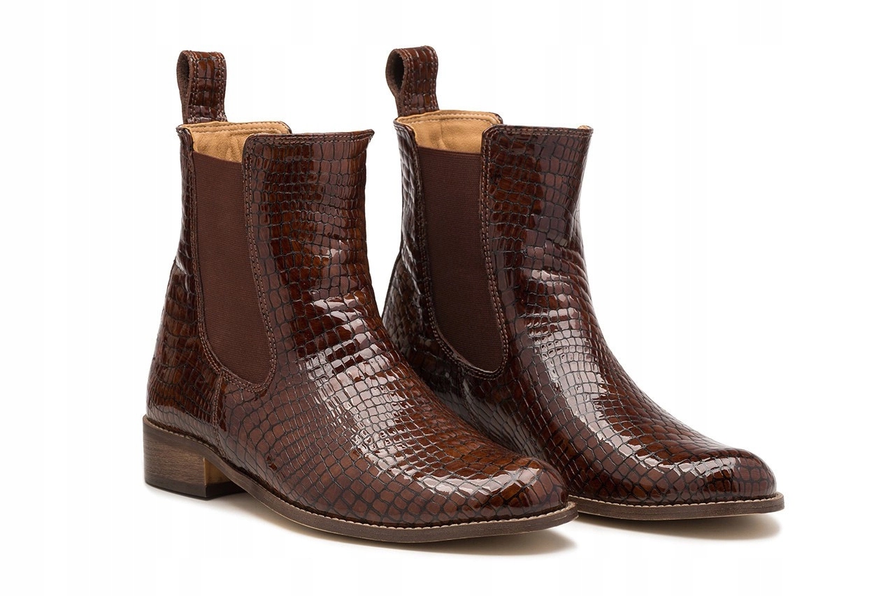 Kotníkové Boty ploché, přírodní kůže kamel bronz Butdam Stw 36