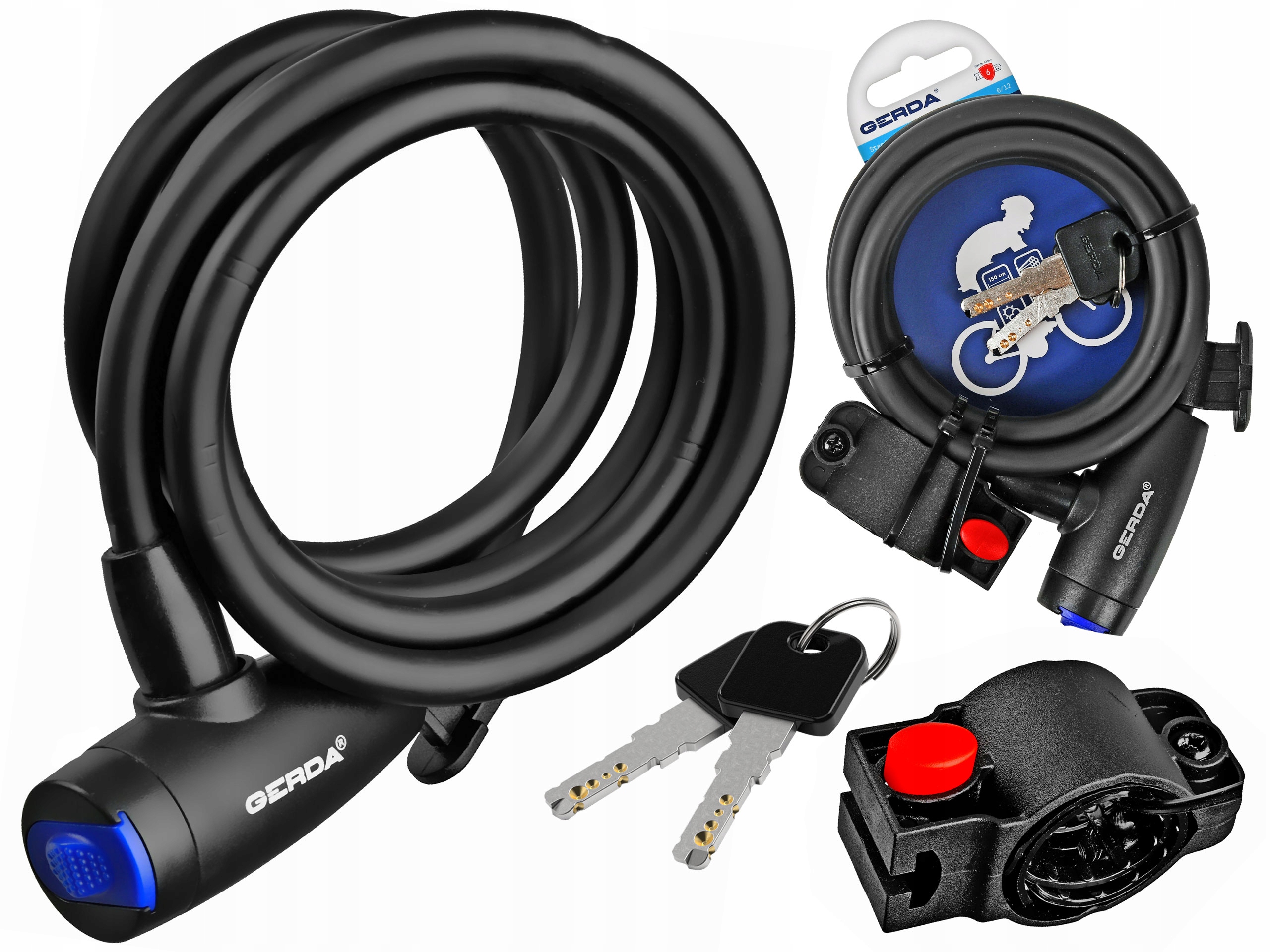 Zapięcie rowerowe linka FLEX GERDA 1500/10T