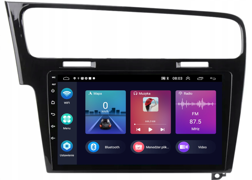 Rádio Navigácia Android Carplay Gps Android Vw Golf 7 2012 -2019 Usb 2/64 Gb
