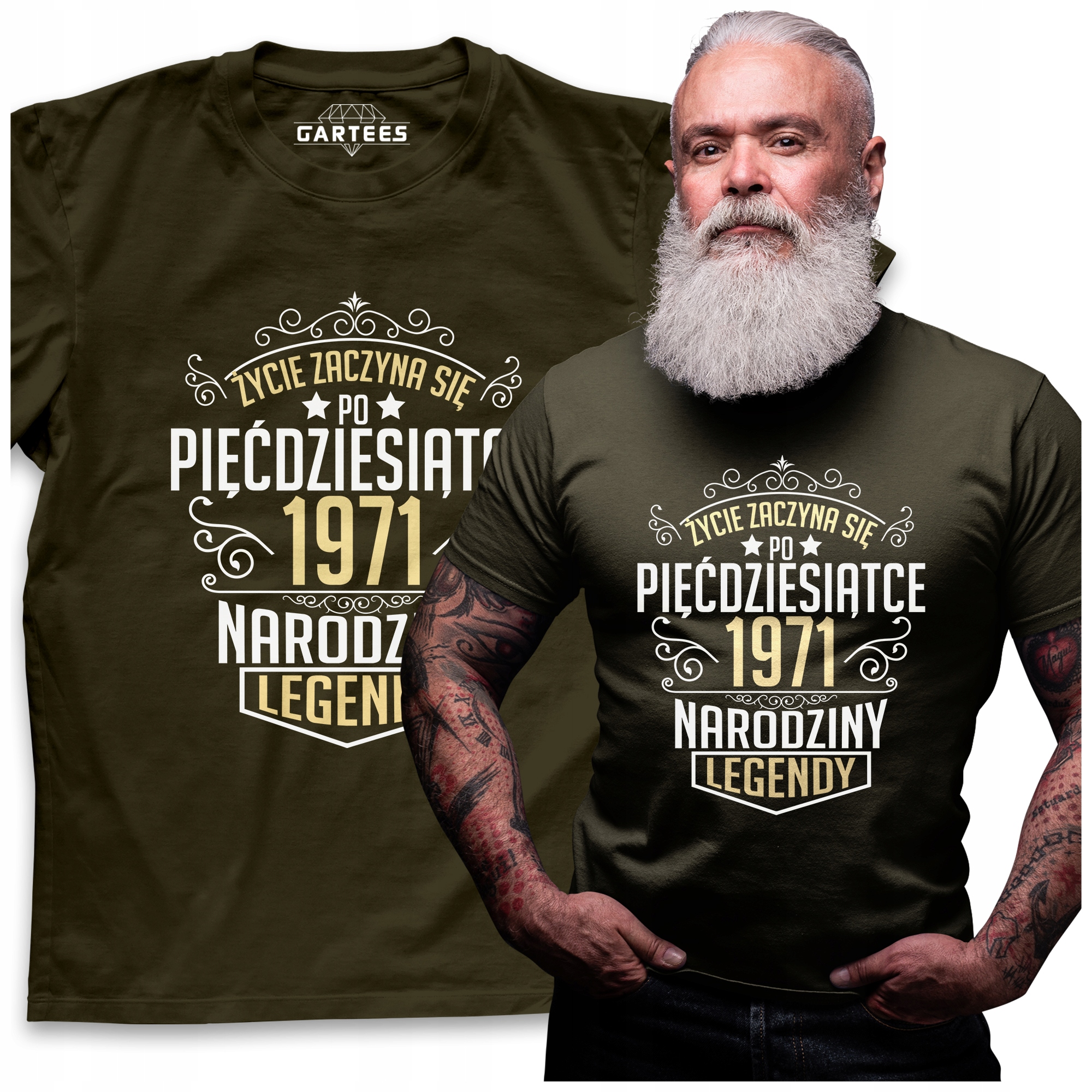 

Koszulka Męska Życie Zaczyna Się Po 50