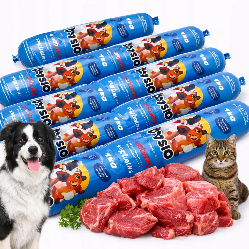 Krmivo pro psy s hovězím masem, tyčinka, sada 12 kg, 90 % masa, mokré krmivo pro kočky