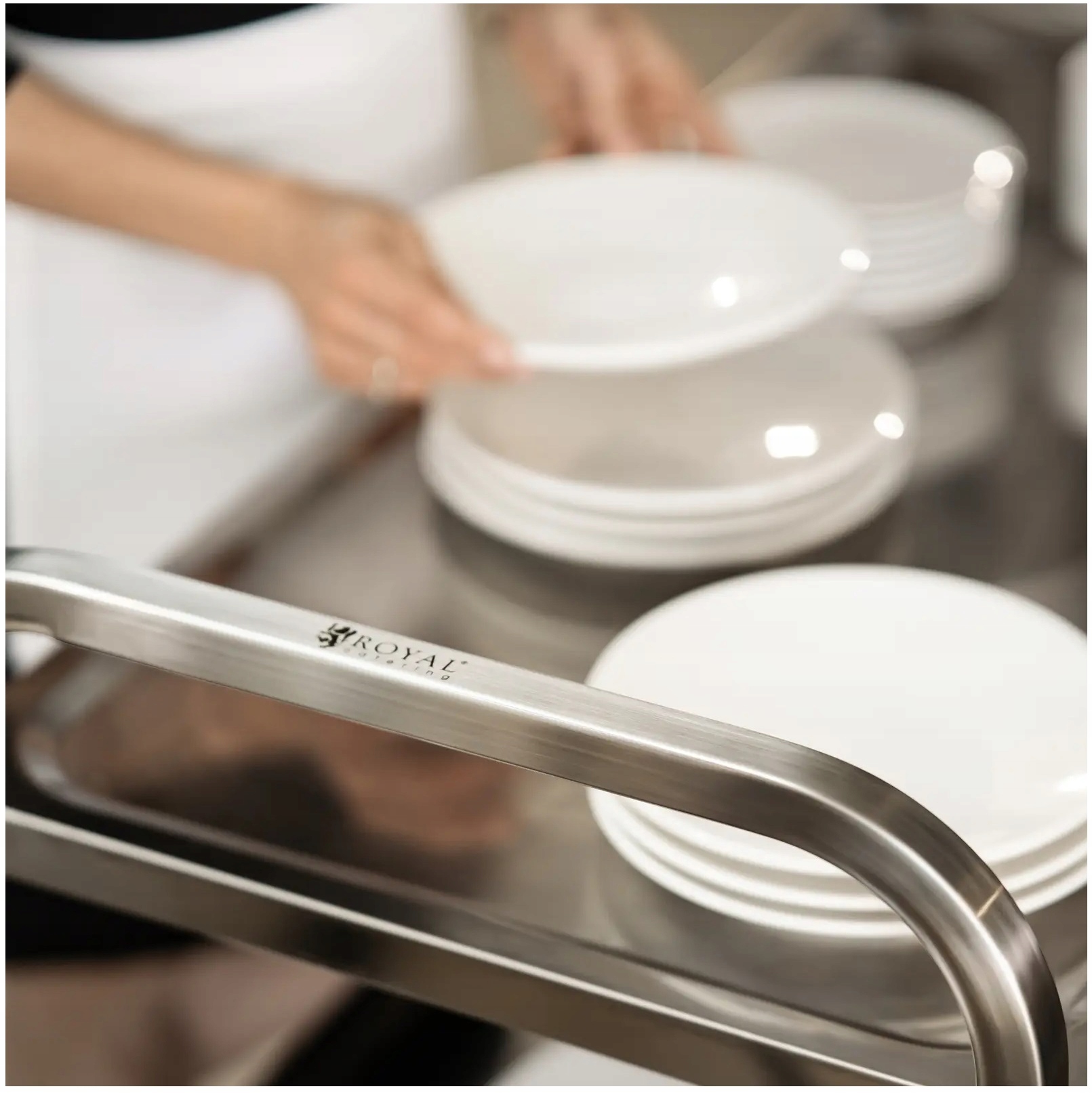 Wózek kelnerski gastronomiczny 3 półki 500kg Royal Catering RCSW-3 10010056
