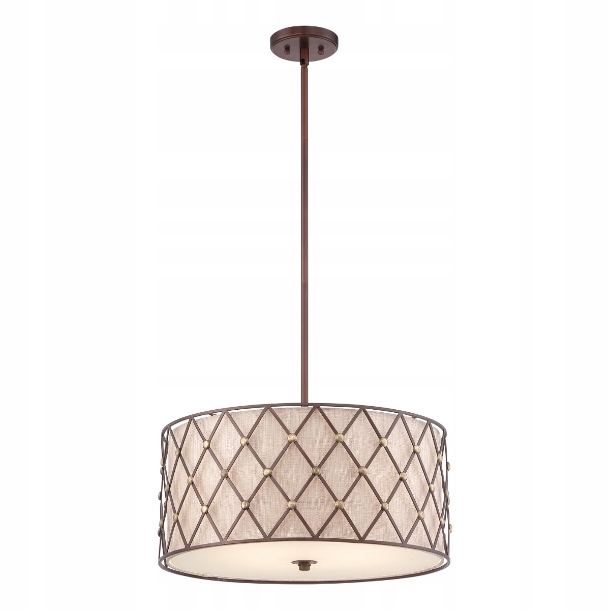 Quoizel Závesná lampa 4xE27 100W Brown Lattice Teplá meď IP20