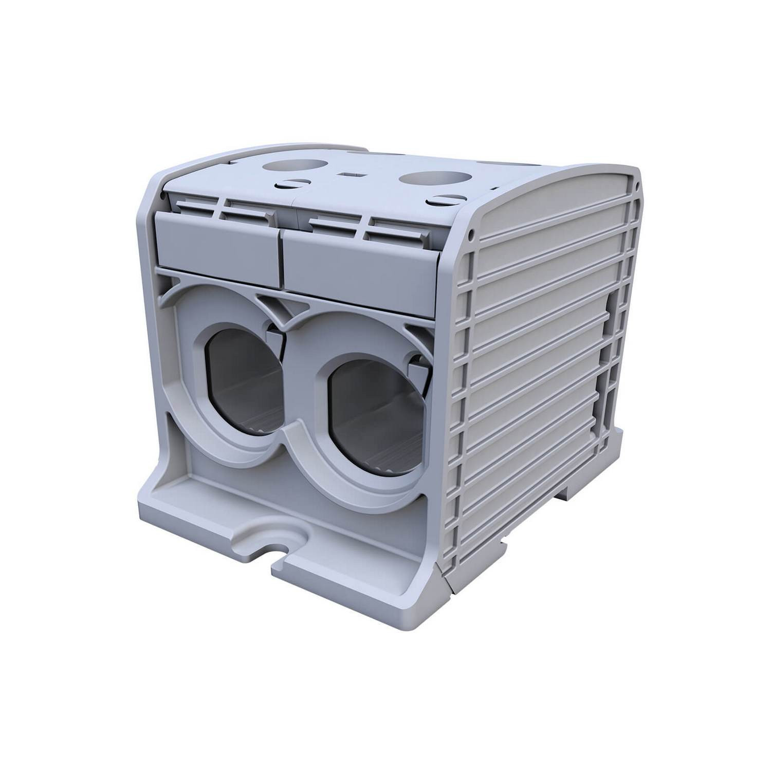 Průchozí Kolejnicová Spojka Al-cu 4x 150-300 Šedá Pro Lištu Ts Nebo Podklad