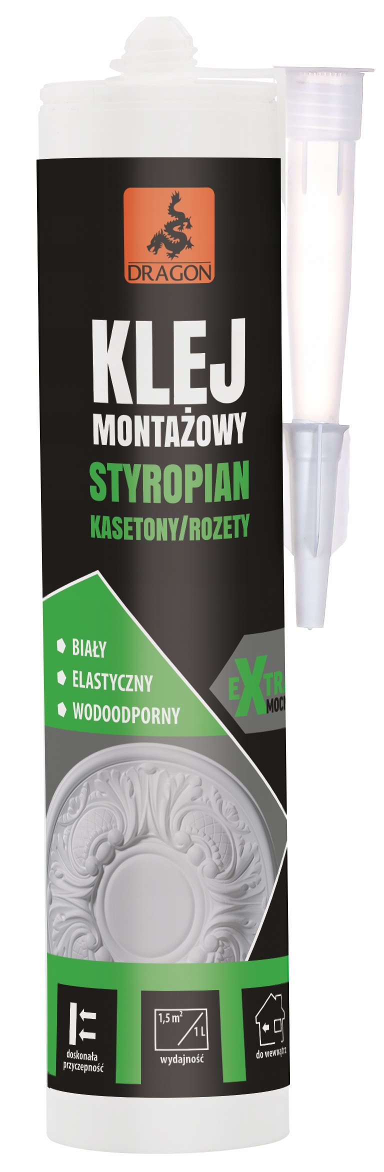 

Klej Montażowy Styropian Kasetony 280 ML Dragon