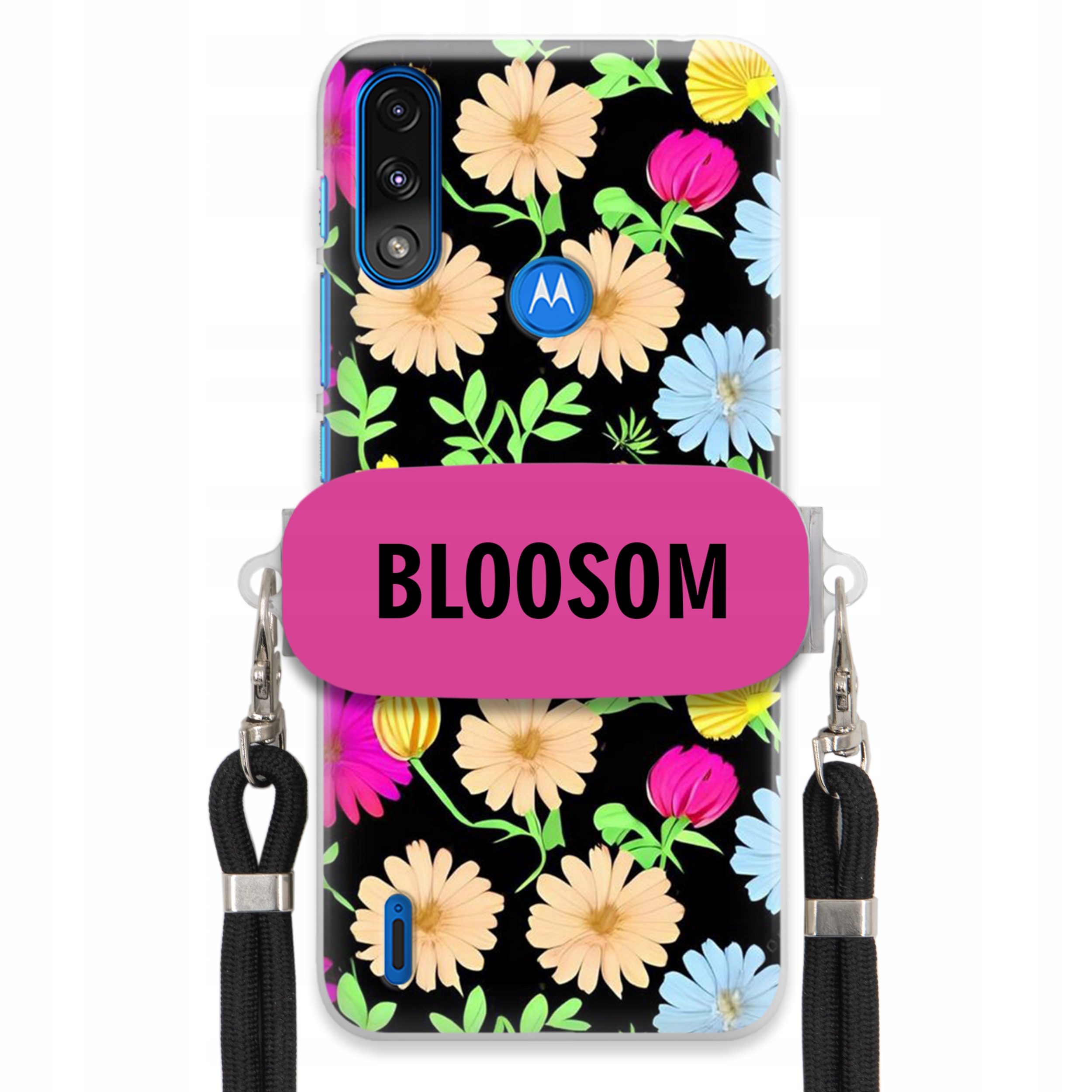 Puzdro Crossbody Pre Motorola E7 POWER/E7i Case Kvety Bloosom Flower