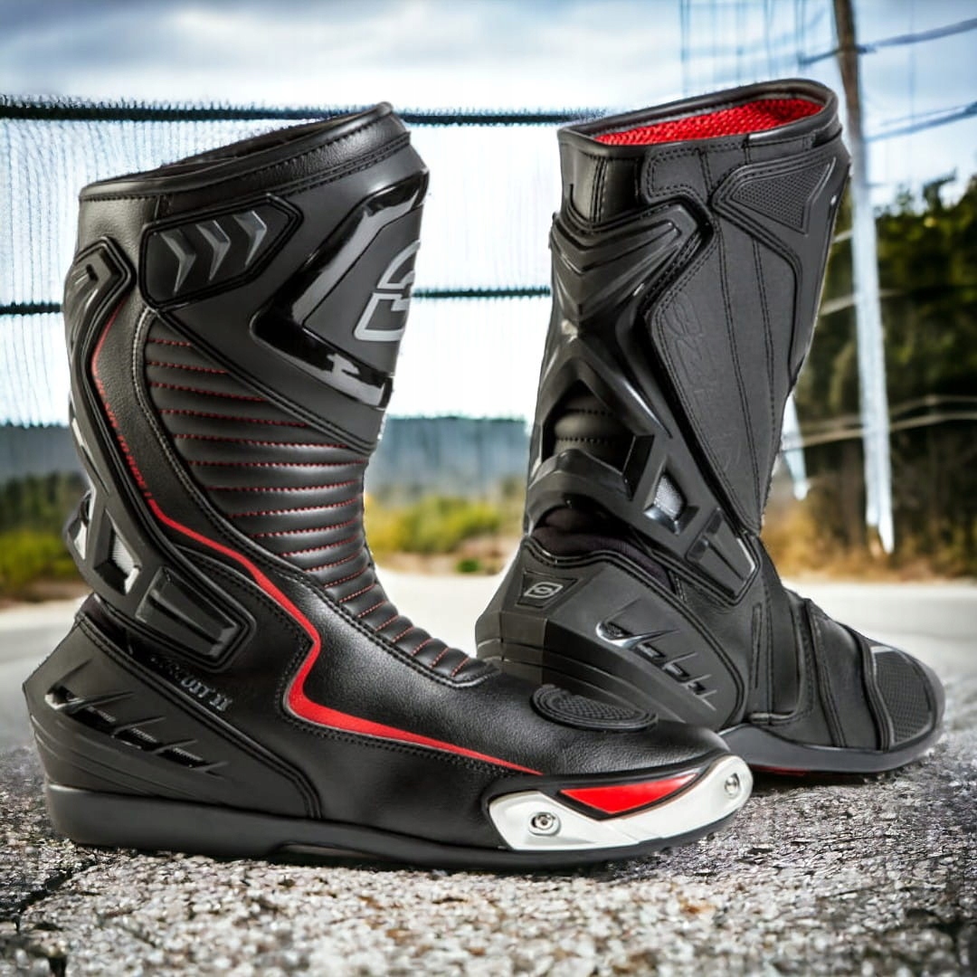 Buty Motocyklowe Skórzane Sportowe Czarne OZONE CIRCUIT II BLACK - 39 Stan opakowania oryginalne