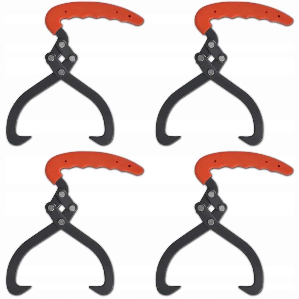 Dřevěné kleště s háčky, uhlíková ocel , 30x19 cm, černé, sada ks