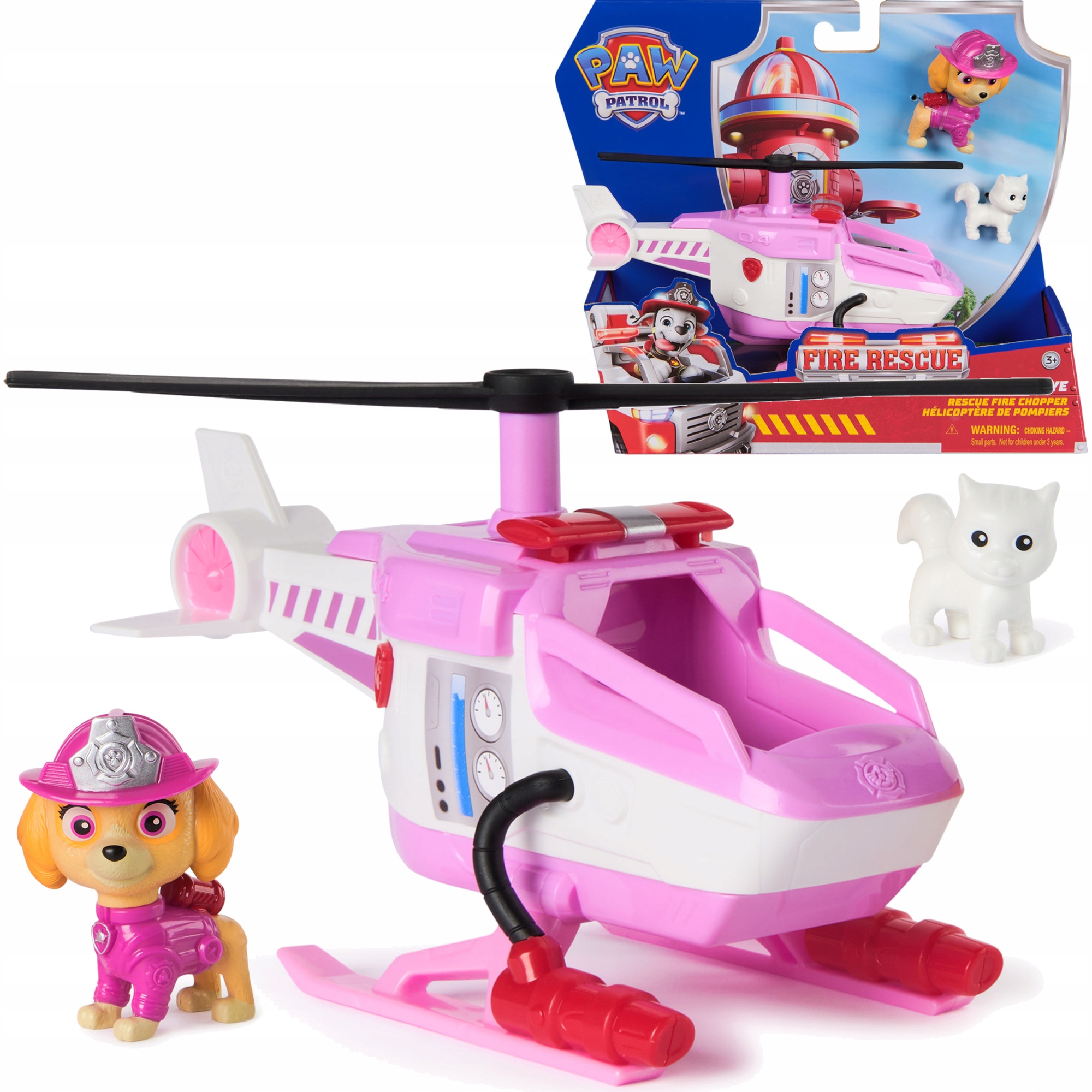 PSI PATROL SKYE HELIKOPTER RATUNKOWY CHOPPER + FIGURKA FIRE RESCUE