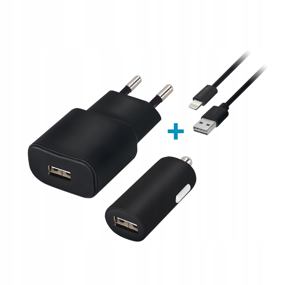 

Zestaw ładowarek Usb 2A z kablem do iPhone 8-pin