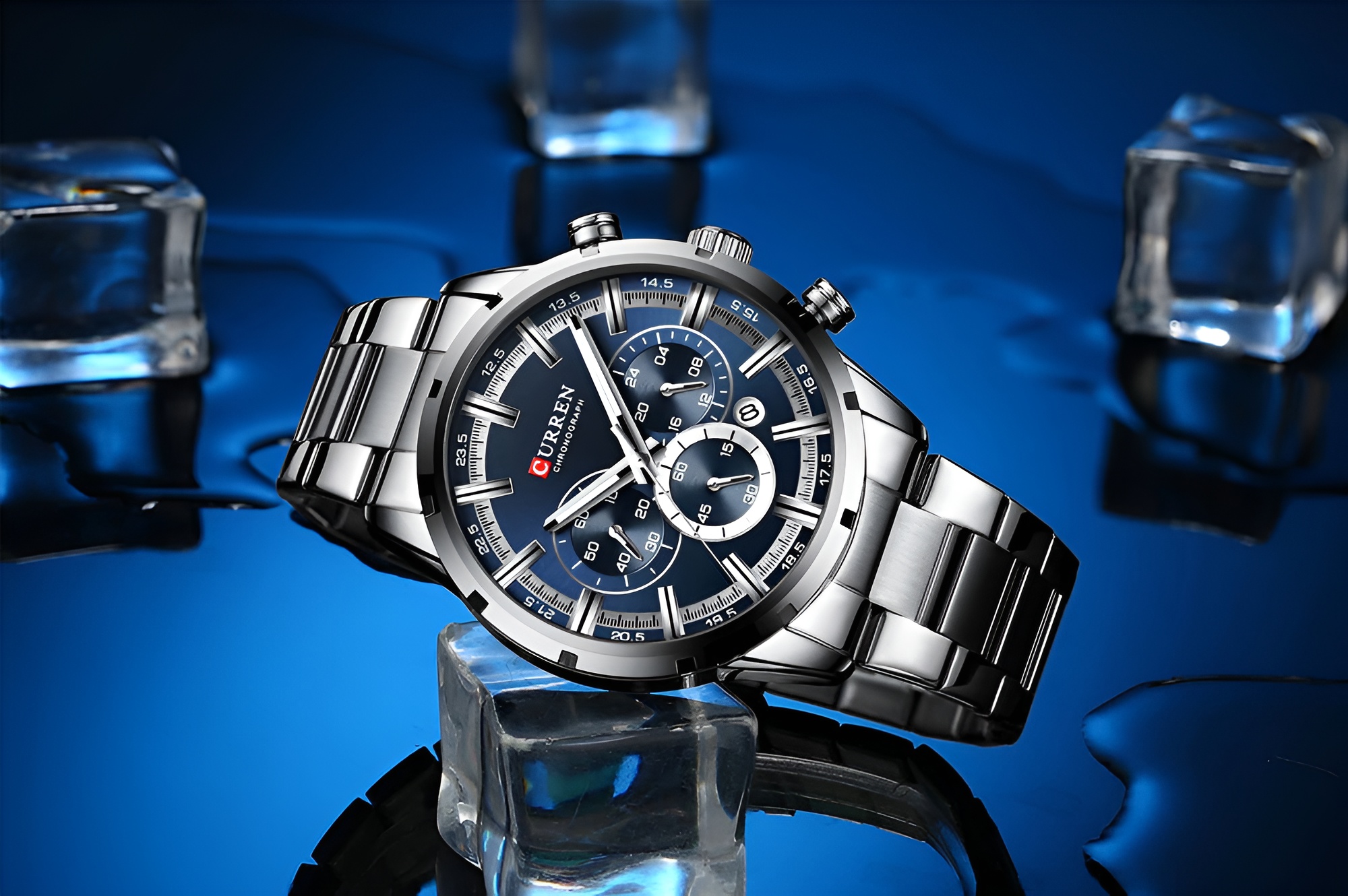 ZEGAREK MĘSKI CURREN KLASYCZNY ELEGANCKI CHRONOGRAF DATOWNIK 5 KOLORÓW Marka Curren