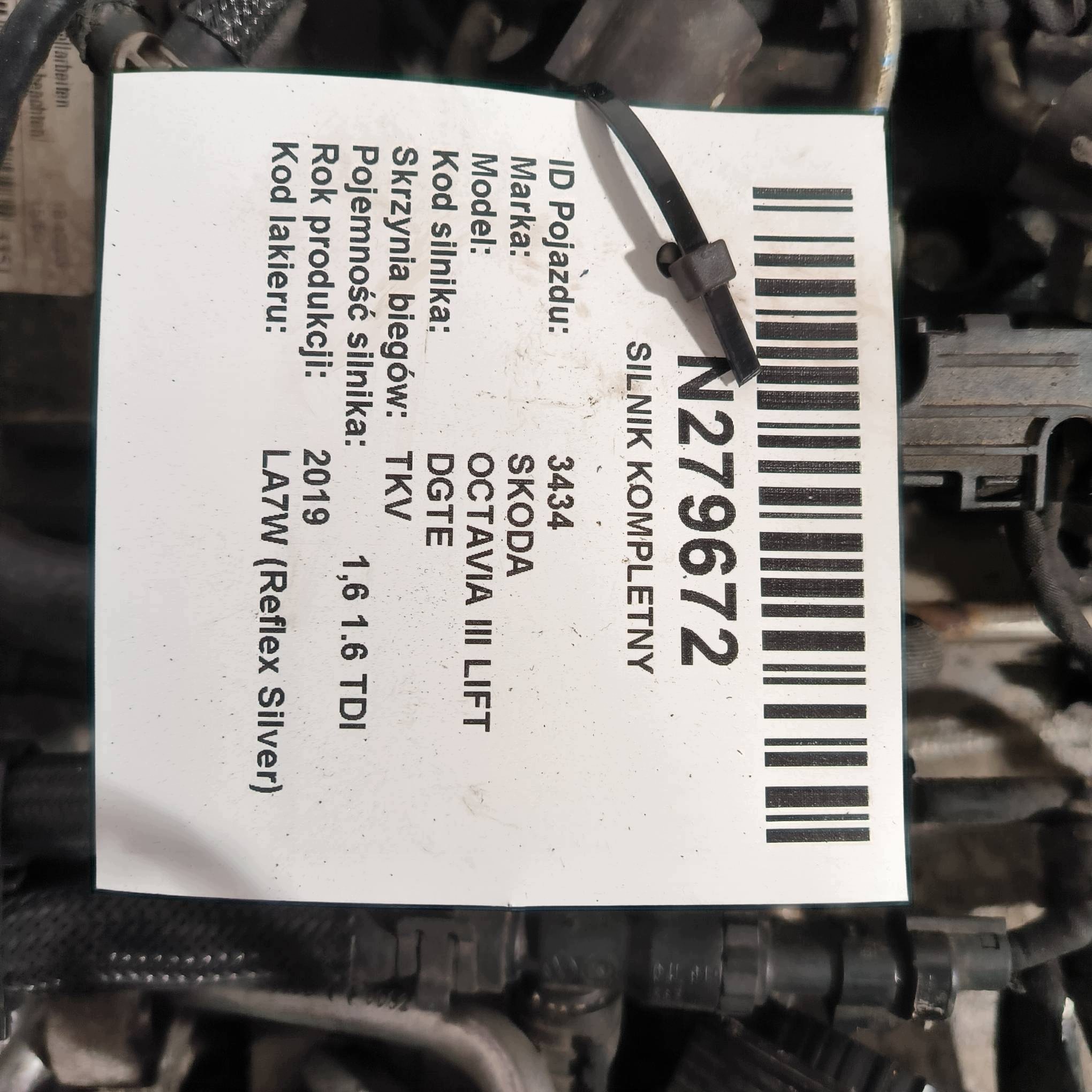 Motor komplet DGTE 1.6 TDI 115 OCTAVIA III LIFT