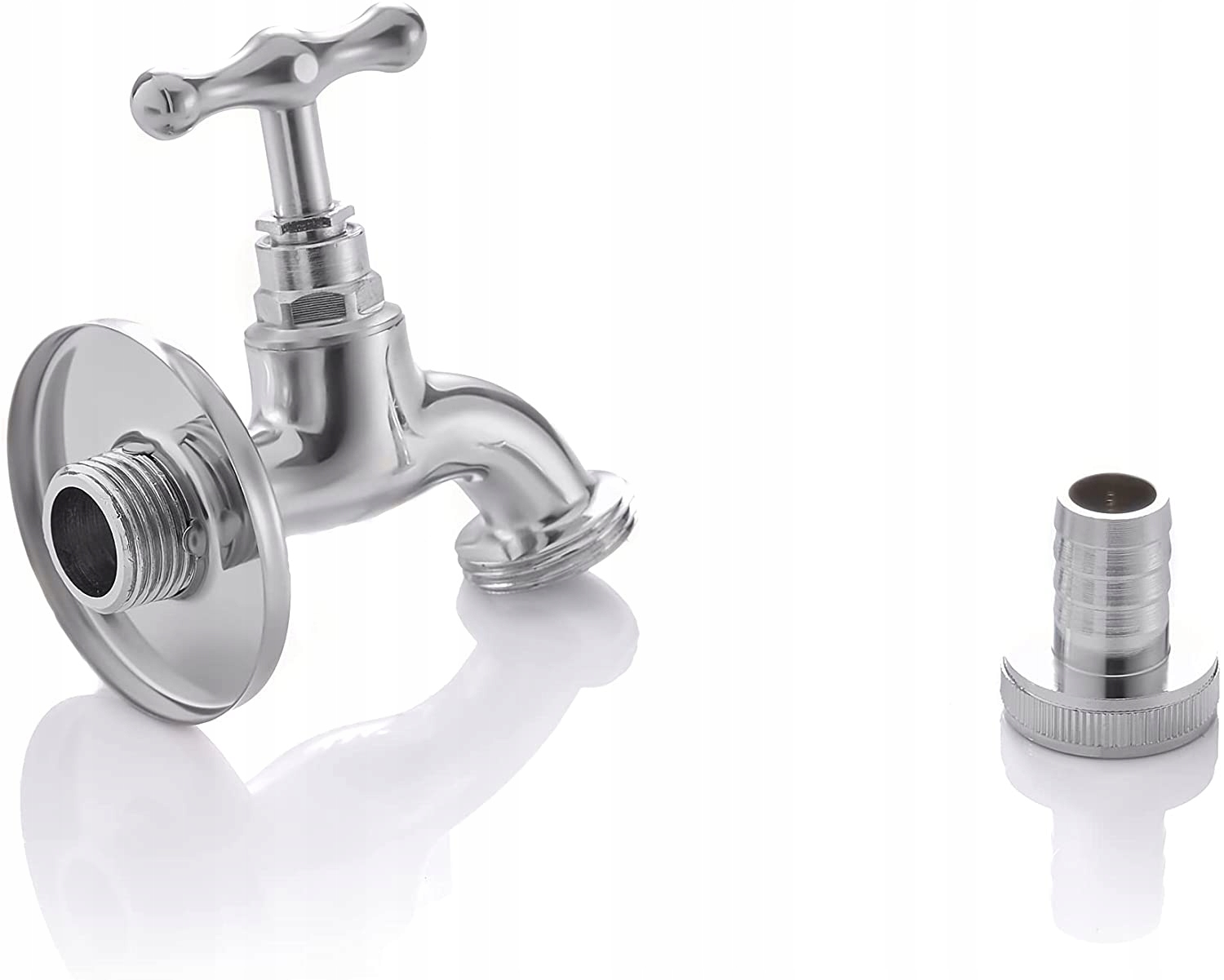 KRAN OGRODOWY 3/4" ZAWÓR CZERPALNY KRANIK CHROMOWANY I PRZYŁĄCZE NA WĄŻ Kod producenta 4F-OHTB-O89L