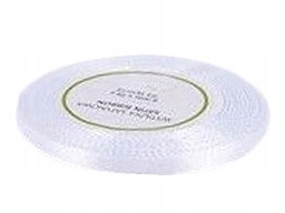 

Satynowa Wstążka tasiemka materiałowa Biała 6mm 32