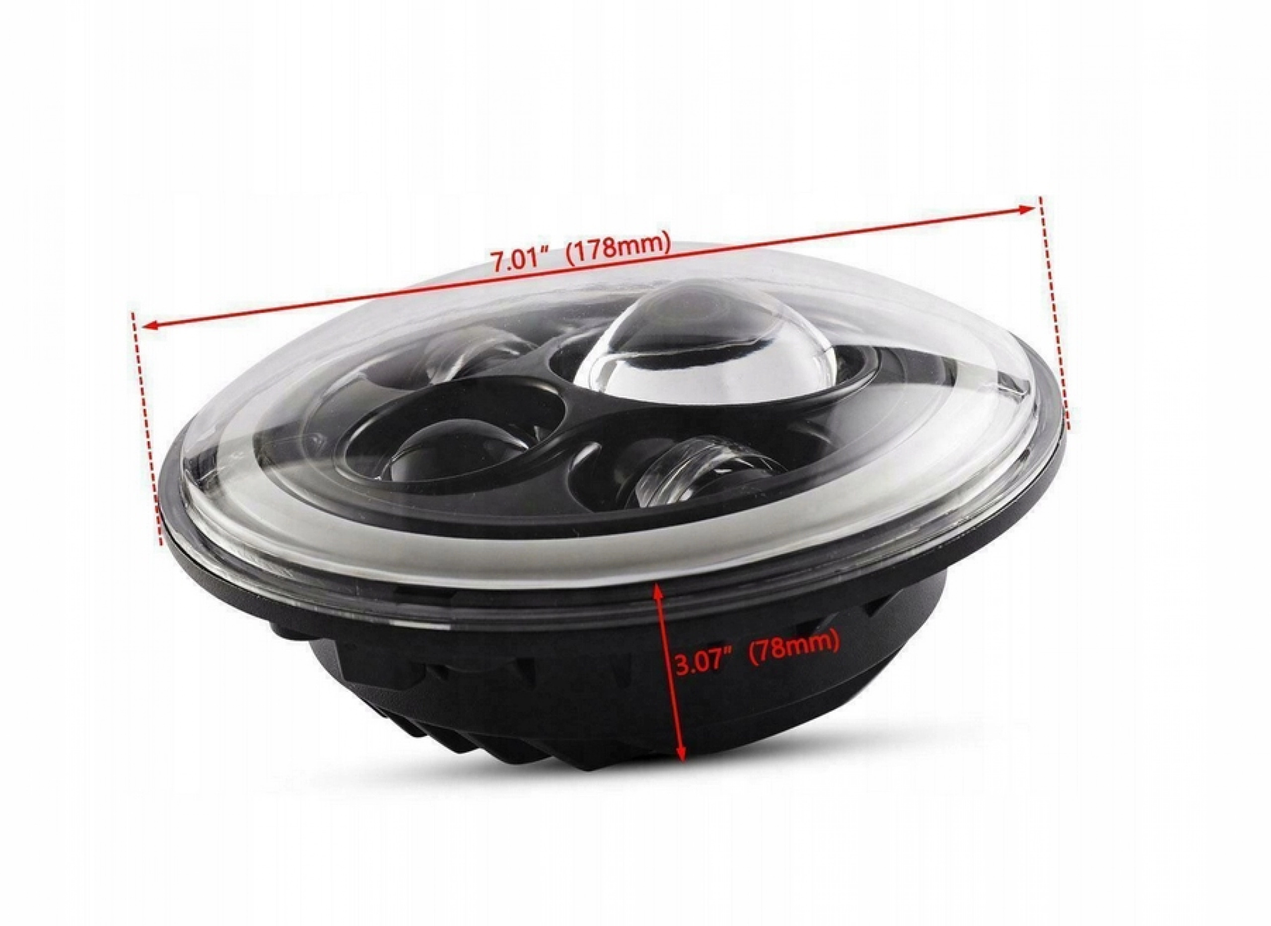 LAMPA PRZEDNIA LED HOMOLOGACJA REFLEKTOR MOTOCYKLOWY Dopasowanie do pojazdu produkt uniwersalny