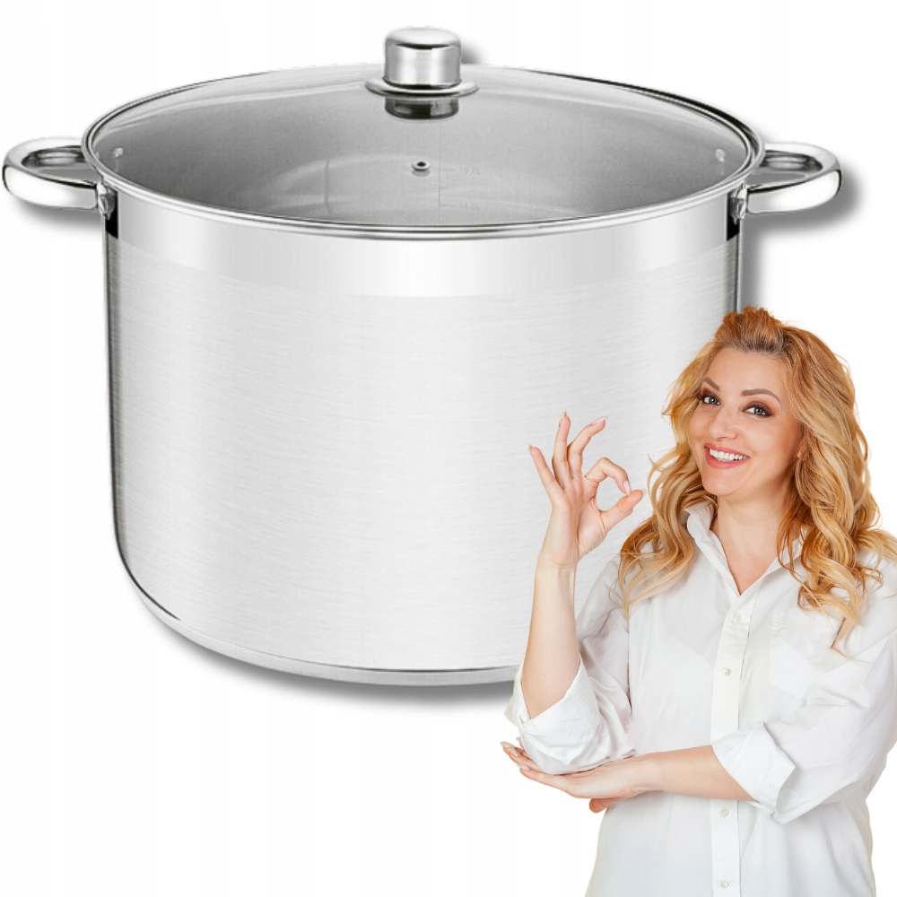 Hrnec Jednoduchý ocelový gastronomický Gaz Vysoký Tadar 20 litrů Indukce
