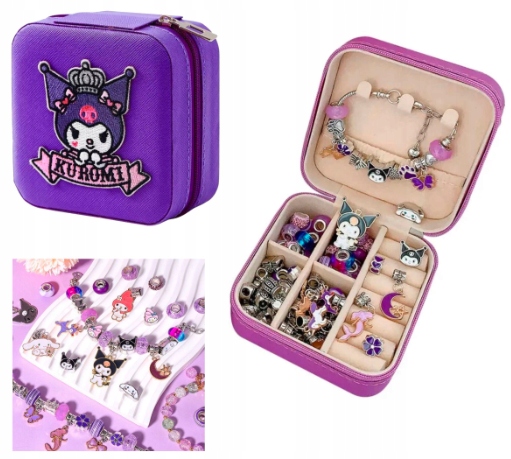 ZESTAW DO ROBIENIA BRANSOLETEK NASZYJNIKÓW PREZENT KUROMI HELLO KITTY Kod producenta ZESTAW KUROMI ZAWIESZKI BRANSOLETKI CHARMS