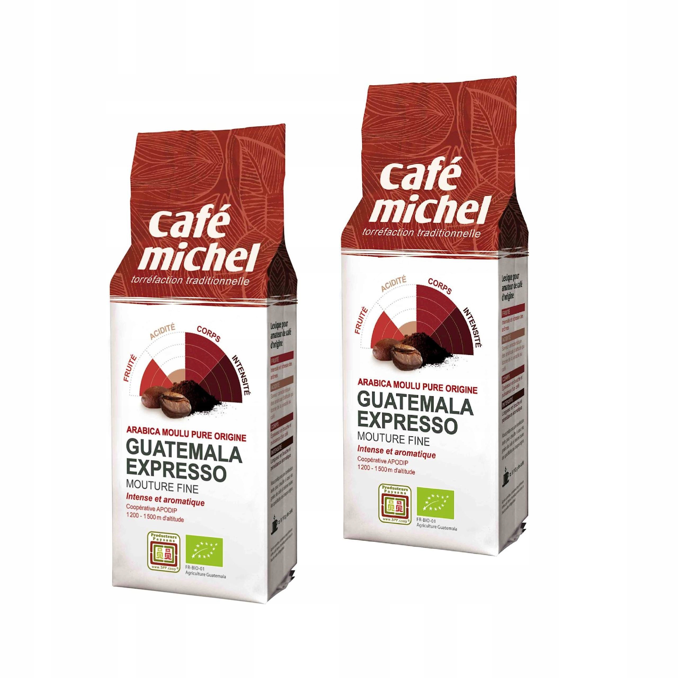 2x Kawa Mielona Arabica 100 % Espresso Gwatemala Fair Trade Bio 250 g Ter