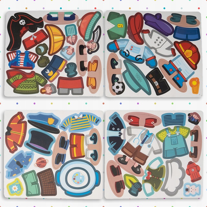 KSIĄŻKA MAGNETYCZNA UKŁADANKA ZAWODY UBRANKA 59EL Waga produktu z opakowaniem jednostkowym 0.6 kg