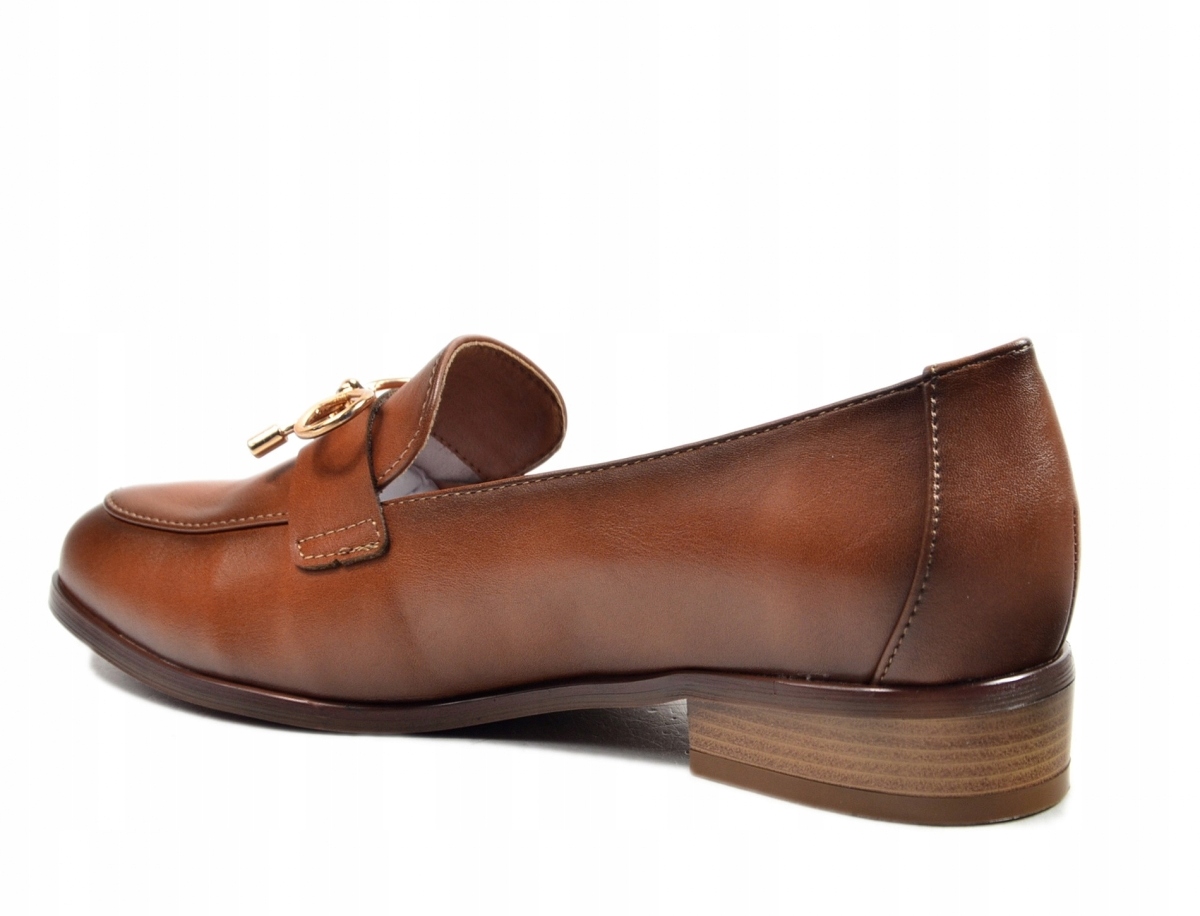 Półbuty 40 mokasyny POTOCKI 12379 camel brązowe brąz Marka Potocki